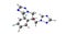 Fluconazole molecular structure isolated on white