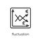 Fluctuation icon. Trendy modern flat linear vector Fluctuation i