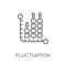 Fluctuation linear icon. Modern outline Fluctuation logo concept