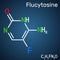 Flucytosine, 5-fluorocytosine, 5-FC molecule. It is antifungal  drug  used to treat severe infections caused by Candida and