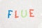 Flue text made of pills