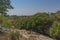 fluent river with rocks and vegetation in Africa. Lubango. Angola.