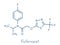 Flufenacet herbicide molecule. Skeletal formula