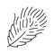 fluff feather soft line icon vector illustration