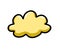 Fluffy Cartoon Yellow Cloud