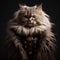 Fluffy Cat In Medieval Costume With Exquisite Clothing Detail