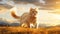 Fluffy Cat Running Through Grass: Impressive Daz3d Rendering