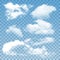 Fluffy Clouds Atmosphere Collection Set Vector