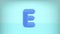 Fluffy English Letter E for background
