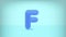 Fluffy English Letter F for background