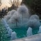 Fluffy fountains in Seaside Park of Baku city