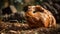 Fluffy guinea pig sitting on green grass generated by AI