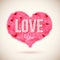 Fluffy heart icon for Your romantic design. Vector