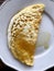 Fluffy Omelette Homemade Mont Saint Michel Style for Breakfast