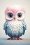 Fluffy Owl: A Playful Twist on the Petrol Trend in Pink and Blue