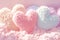 Fluffy plush texture Love letters in pastel colors, tactile charm