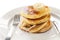 Fluffy ricotta pancakes with banana