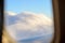 Fluffy stratocumulus clouds from airplane window