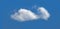 Fluffy white cloud panorama floating in blue sky