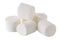 Fluffy white marshmallow isolated on white background
