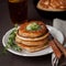 Fluffy Wholemeal Pancakes with Herbed Butter