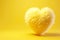 Fluffy Yellow Heart on Yellow