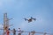 Flugtag 2016 in Varna. A drone flys over the scene