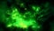 Fluid burst animation green glowing smoke cloud