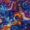 Fluid Harmony with Modern Abstract Seamless Tile Patterns by AI Art