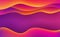 Fluid liquid wavy background with a combination of orange, purple, red and pink. dynamic background with trendy gradient color