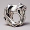 Fluid Melting Sculpture Cuff - Expressionistic Distorted Forms