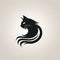 Fluid Movement: Black Cat Logo With Contemporary Siren Style