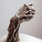 Fluid Silver Hand Sculpture With Organic And Photorealistic Detail