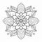 Fluid Simplicity: Exquisite Mandala Flower Coloring Page For Adults