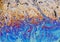 Fluid soap bubble psychedelic colorful abstract art