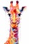 fluidity and unpredictability of watercolors by creating a dynamic and energetic Giraffe print. fashion design cute Giraffe poster