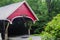 Flume covered bridge Lincoln New Hampshire USA in summer