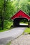 Flume covered bridge Lincoln New Hampshire USA in summer