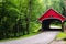 Flume covered bridge Lincoln New Hampshire USA in summer