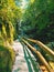 The Flume Gorge wooden board path