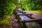 Flume and trail at Mingus Mill, Great Smoky Mountains National P