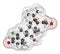 Flunisolide corticosteroid drug molecule. 3D rendering. Atoms are represented as spheres with conventional color coding: hydrogen
