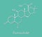 Flunisolide corticosteroid drug molecule. Skeletal formula.