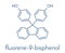 Fluorene-9-bisphenol BHPF molecule. Used as alternative to bisphenol A BPA but found to be endocrine disruptor as well..