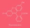 Fluorescein fluorescent molecule. Skeletal formula.