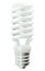 Fluorescent Energy efficient light bulb on white