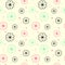 Fluorescent flowers cute seamless pattern background illustration