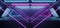 Fluorescent Vibrant Neon Futuristic Sci Fi Glowing Purple Blue Virtual Triangle Cyber Tunnel Concrete Grunge Floor Room Hall