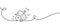 Fluorine mineral line icon. Chemical element F sign. Continuous line with curl. Vector