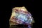 Fluorite mineral stone with black background